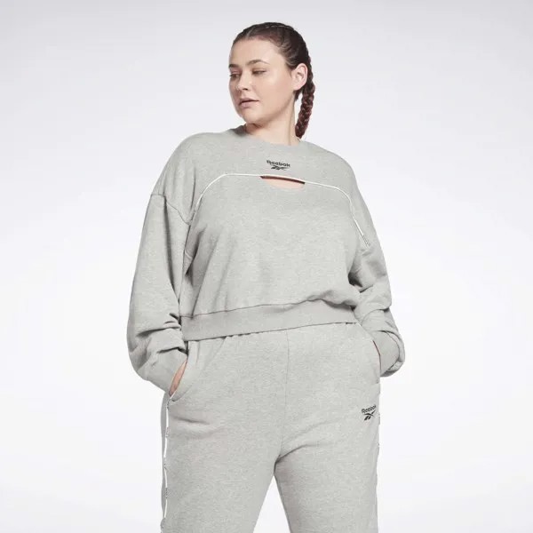 Свитшот Piping Crewneck (Plus Size) Reebok