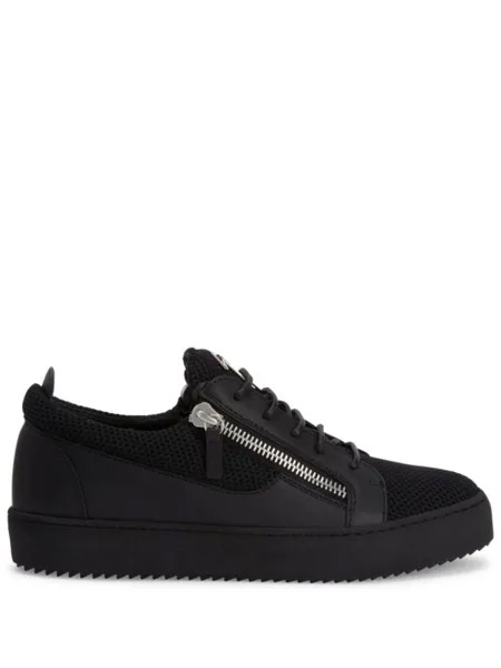 Логотип-надпись Frankie Кроссовки Giuseppe Zanotti, черный