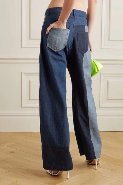 MARQUES' ALMEIDA джинсы-бойфренды ReM'Ade в технике пэчворк с высокой посадкой, деним