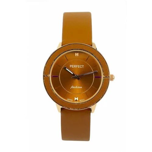 Perfect часы наручные, кварцевые, на батарейке, женские, металлический корпус, кожаный ремень, металлический браслет, с японским механизмом E331-3