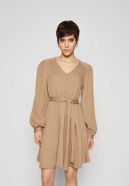 Дневное платье SLFQUINN SHORT DRESS Selected Femme, песок
