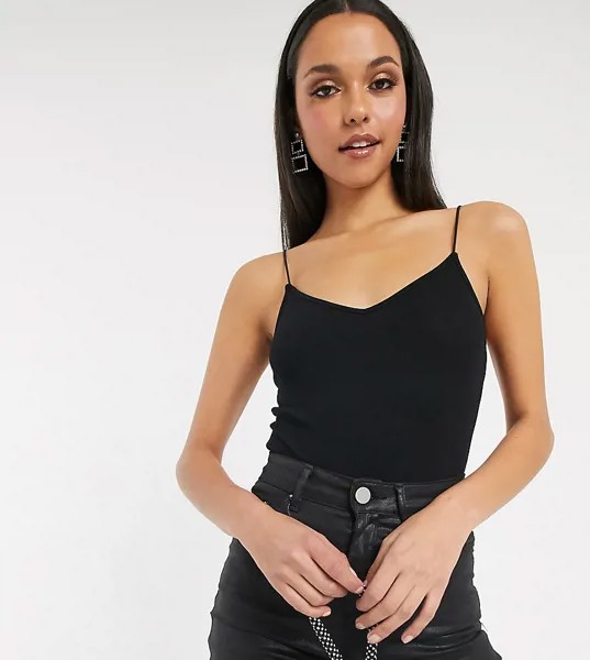 Черное боди на бретелях ASOS DESIGN Tall-Черный