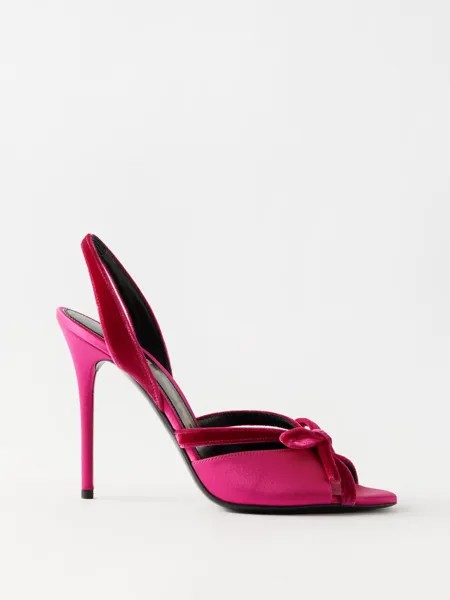 Атласные туфли velvet-bow 105 с пяткой на пятке Tom Ford, розовый