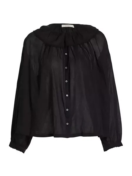 Хлопковая блузка Jana D Ô E N, черный