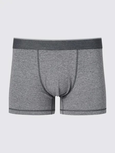 Хлопчатобумажные боксерские трусы низкая посадка Uniqlo, серый