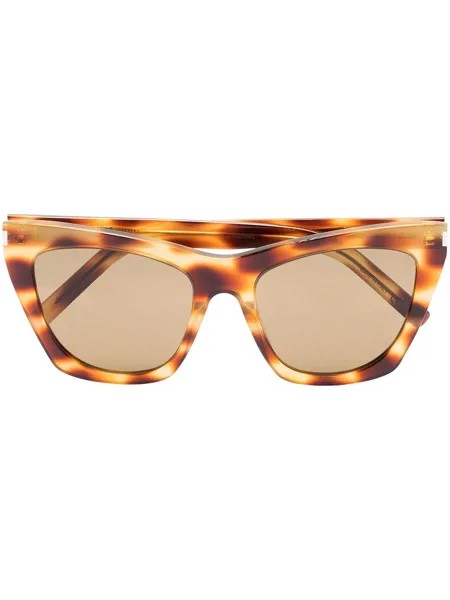 Saint Laurent Eyewear солнцезащитные очки Kate в массивной оправе