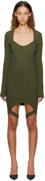 Корсетное мини-платье Green Fin Dion Lee