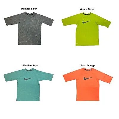 Рубашка с короткими рукавами Nike Swoosh It Dri Fit UPF 40+ для мальчиков