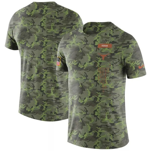 Мужская камуфляжная футболка в стиле милитари Texas Longhorns Nike