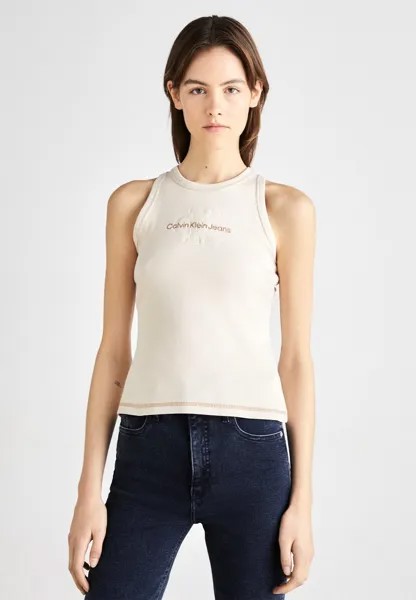 Топ HERO MONOLOGO TANK Calvin Klein Jeans, крем