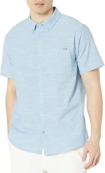Рубашка One & Only Stretch Short Sleeve Woven Hurley, цвет Blue Oxford 2