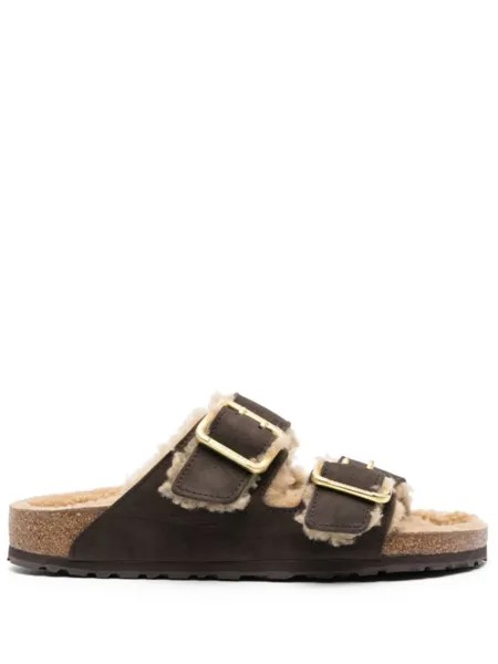 Birkenstock сандалии Arizona с подкладкой из овчины, коричневый
