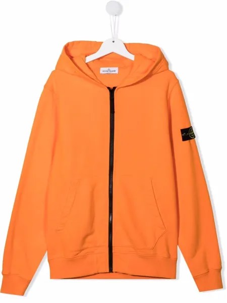 Stone Island Junior худи с нашивкой-логотипом