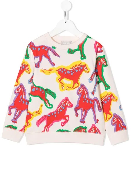 Stella McCartney Kids толстовка с принтом Horse