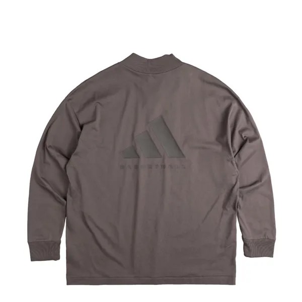 Футболка Basketball Longsleeve Tee Adidas, цвет charcoal