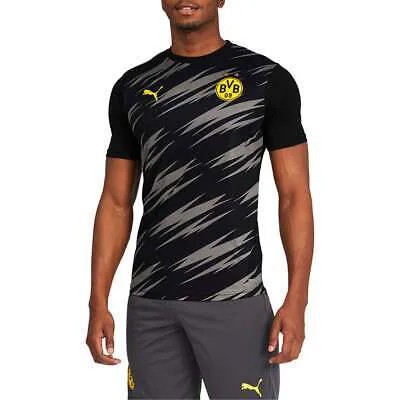 Мужская футбольная майка Puma Bvb Stadium Crew Neck с коротким рукавом, черная 758135-02