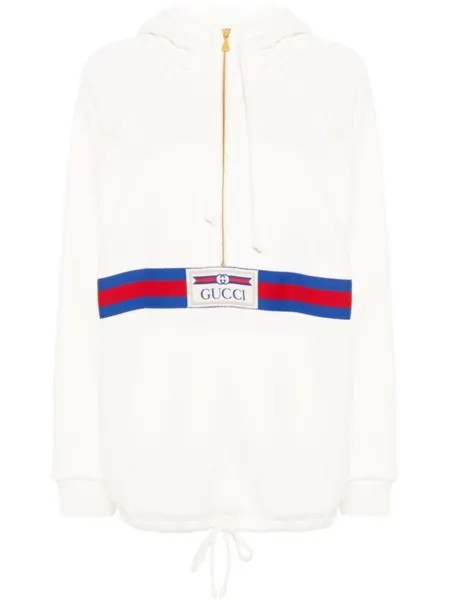 Худи с отделкой Sylvie Web Gucci, белый