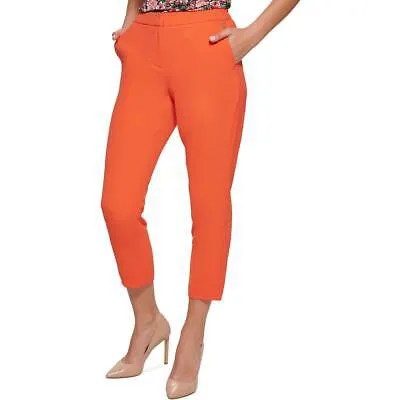 Женские укороченные брюки Tommy Hilfiger Orange Crinkle Office Workwear 6 BHFO 8698