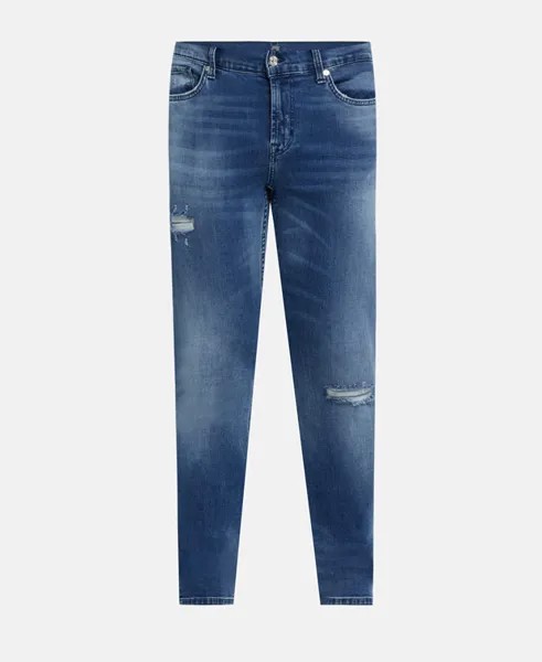 Джинсы узкого кроя 7 for all Mankind, цвет Royal Blue