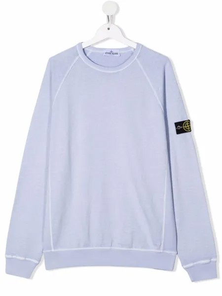 Stone Island Junior толстовка с нашивкой-логотипом
