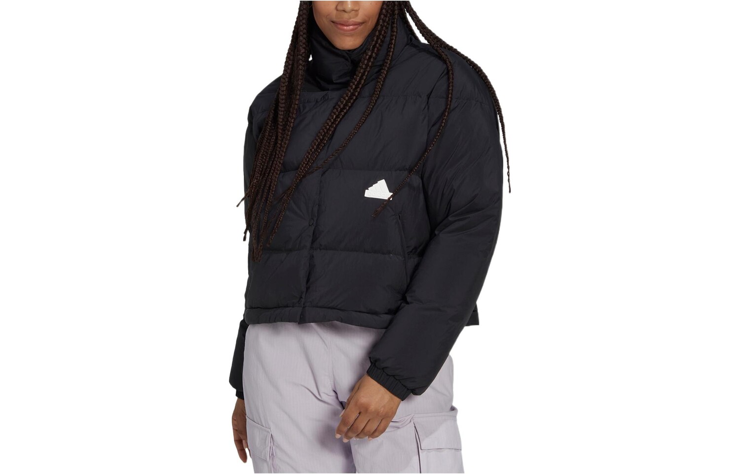 Пуховик женский черный Adidas