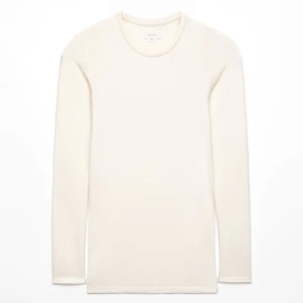 Лонгслив Oysho Seamless long-sleeved, светло-бежевый