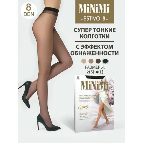 Колготки MiNiMi Estivo, 8 den, размер 3, nero