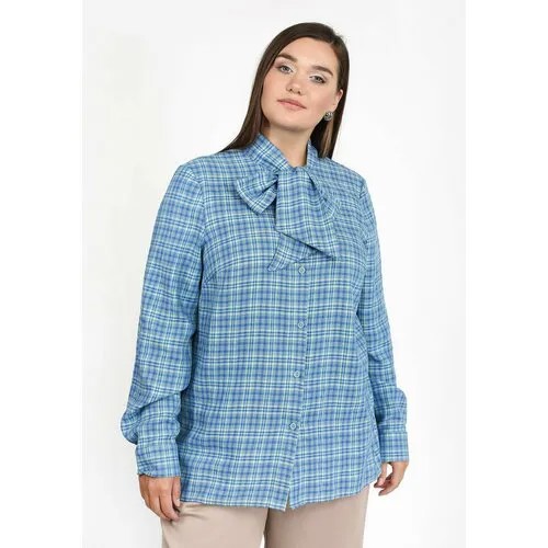 Блуза , повседневный стиль, размер 48, синий