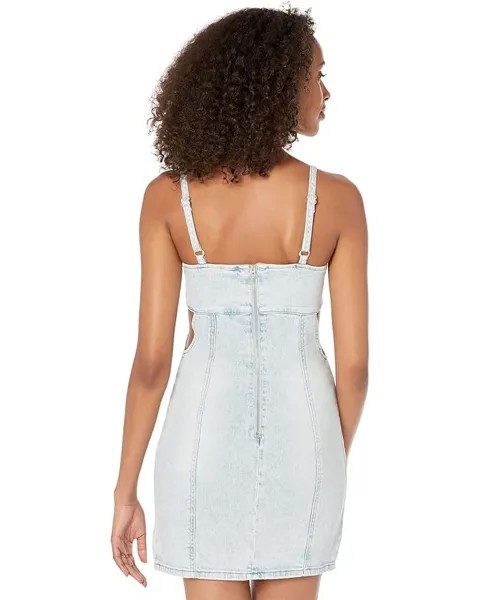 Платье Blank NYC Denim Mini Dress with Seaming and Cutout Detail in Payback, цвет Payback