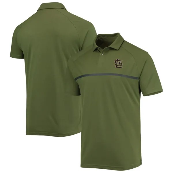 Мужская ровная одежда оливковая футболка-поло реглан St. Louis Cardinals Delta Sector