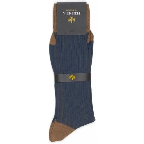 Мужские носки PEDEMEIA, классические, размер 39-45, синий, коричневый