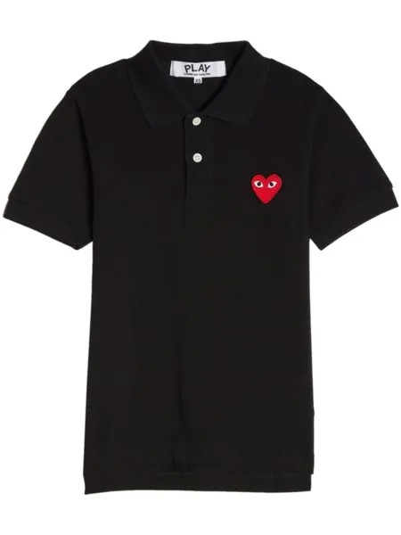 Рубашка поло с аппликацией логотипа Comme Des Garçons Play, черный