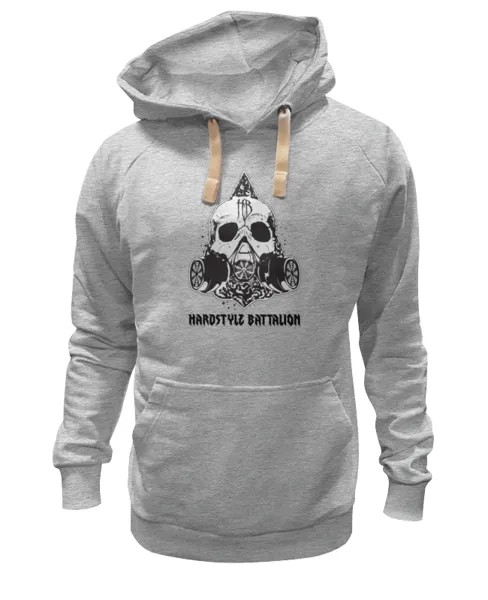 Худи Printio Hardstyle battalion серое 2XL