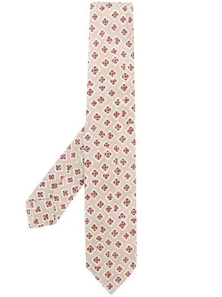 Barba галстук с геометричным принтом