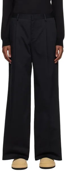 Черные брюки со складками Moschino