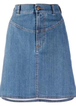 See by Chloé джинсовая юбка с асимметричным подолом