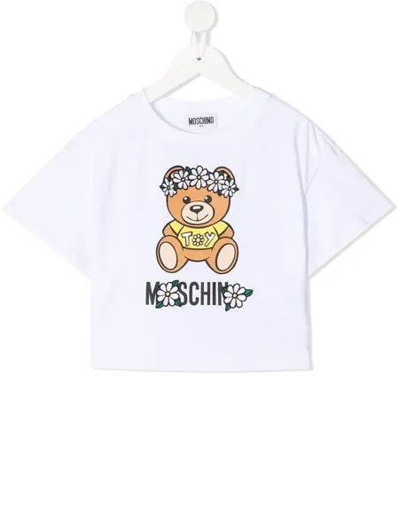 Moschino Kids футболка Toy Bear Flower