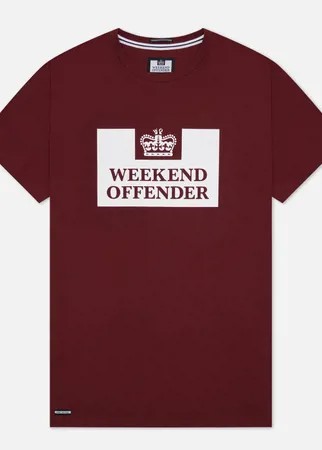 Мужская футболка Weekend Offender Prison AW21, цвет бордовый, размер XXL