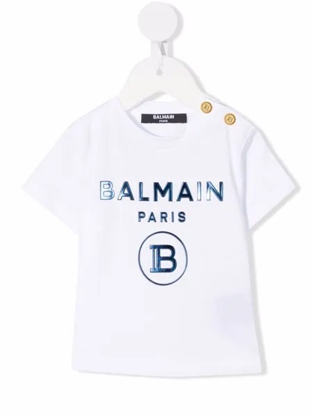 Balmain Kids футболка с логотипом