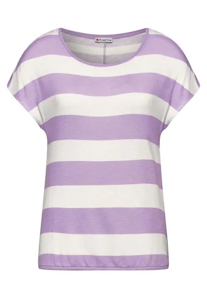 Футболка Street One, цвет Purple/White