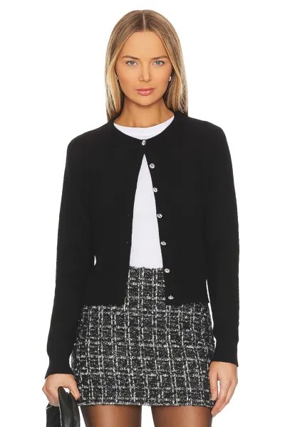 Кардиган White + Warren Cashmere Crewneck, черный