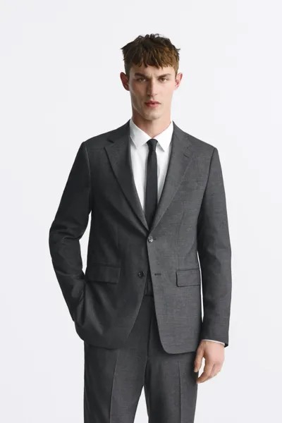 Пиджак мужской ZARA 00706330 серый 50 RU (доставка из-за рубежа)