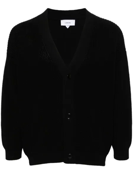 Lardini кардиган с V-образным вырезом, черный