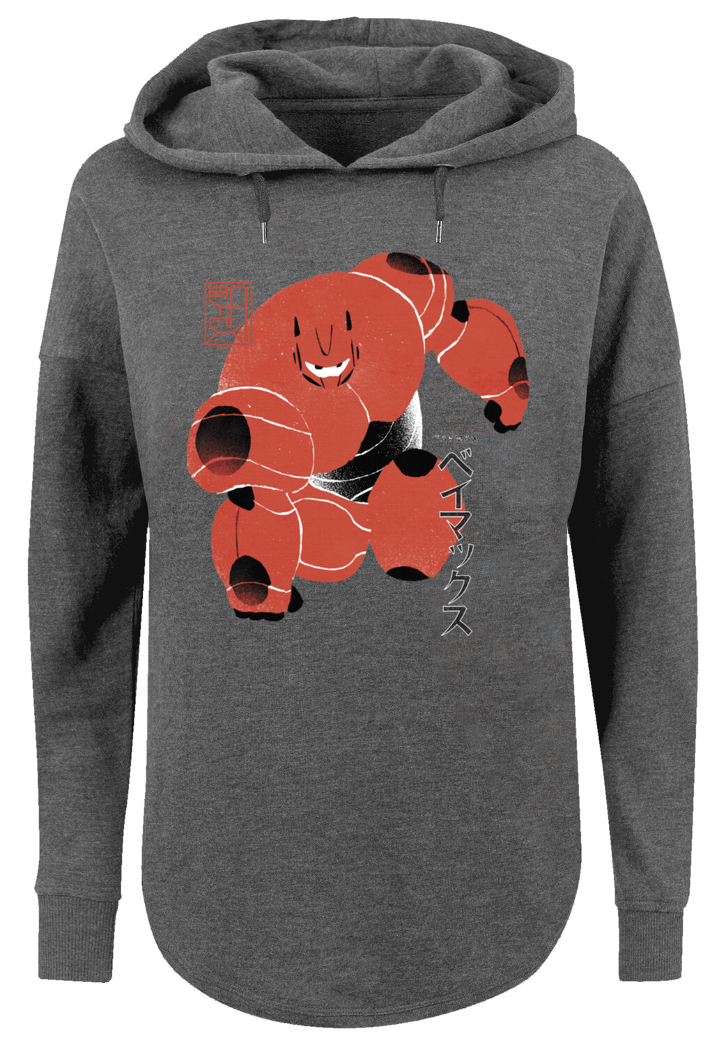 Свитер F4NT4STIC Oversized Hoodie Big Hero 6 Baymax Suite Pose, цвет charcoal