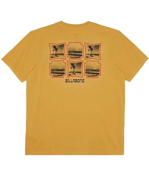 Футболка Billabong с короткими рукавами и рисунком Reflections, желтый