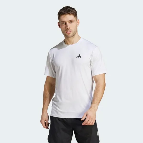 Футболка Adidas Train Essentials Stretch Training Short Sleeve T-Shirt, цвет White/Black