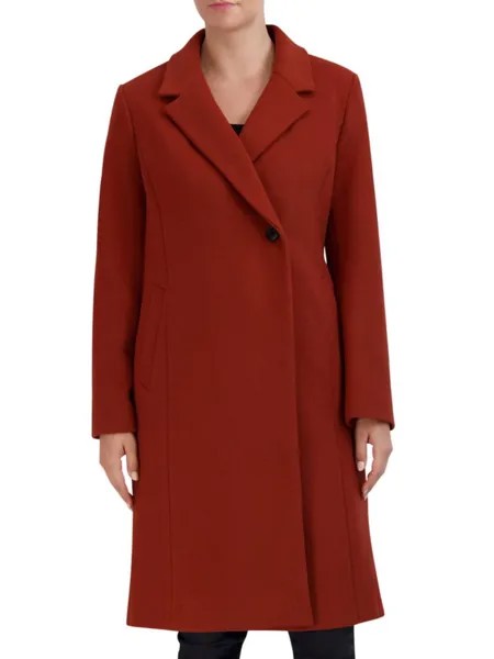 Шерстяное пальто Cole Haan, темно-красный