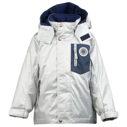 Куртка KERRY демисезонная, водонепроницаемость, подкладка, светоотражающие элементы, размер 98, серебряный
