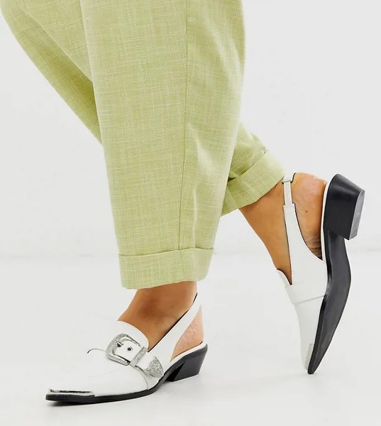Ботинки для широкой стопы в стиле вестерн ASOS DESIGN Vanilla-Белый