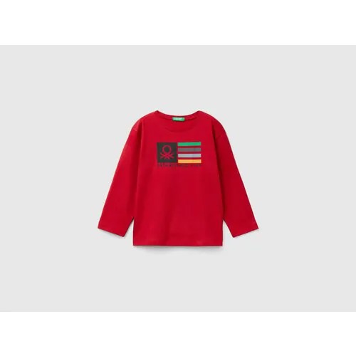 Лонгслив UNITED COLORS OF BENETTON, размер 104, , красный